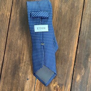 Eton Navy and White Dotted Men's Tie